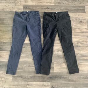 Navy Blue and Black Old Navy Skinny Khakis lot